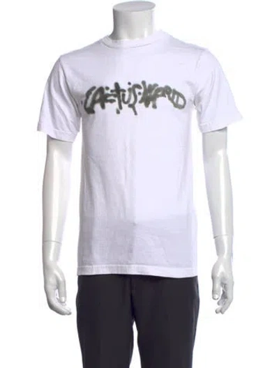 Pre-owned Cactus Jack Graphic Print Crew Neck T-shirt In White