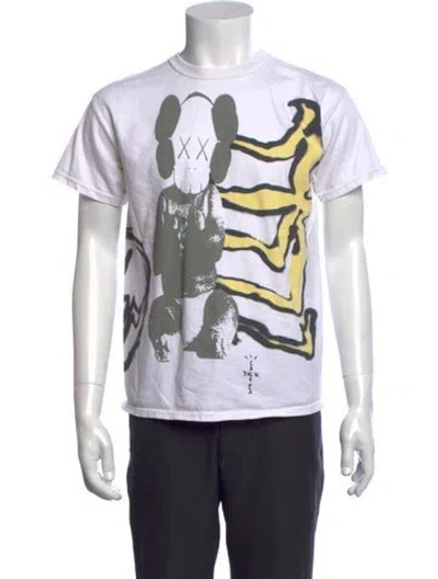 Pre-owned Cactus Jack Graphic Print Crew Neck T-shirt In White