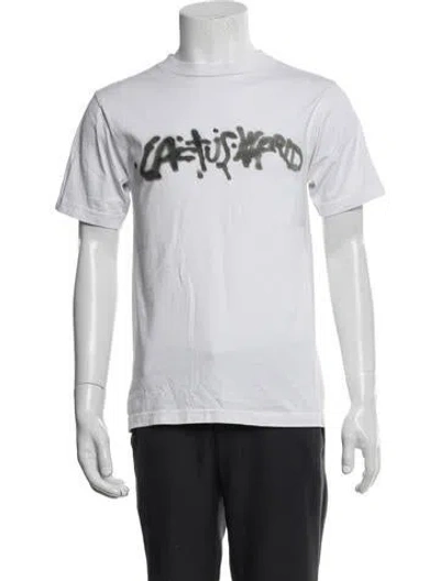 Pre-owned Cactus Jack Graphic Print Crew Neck T-shirt In White