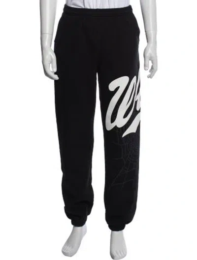 Pre-owned Cactus Jack Graphic Print Lounge Bottoms In Black