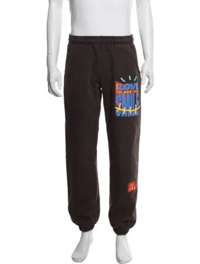 Pre-owned Cactus Jack Graphic Print Lounge Bottoms In Brown