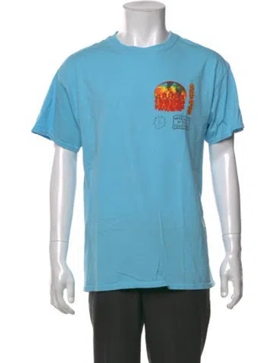 Pre-owned Cactus Jack Graphic Print Short Sleeve Shirt In Blue