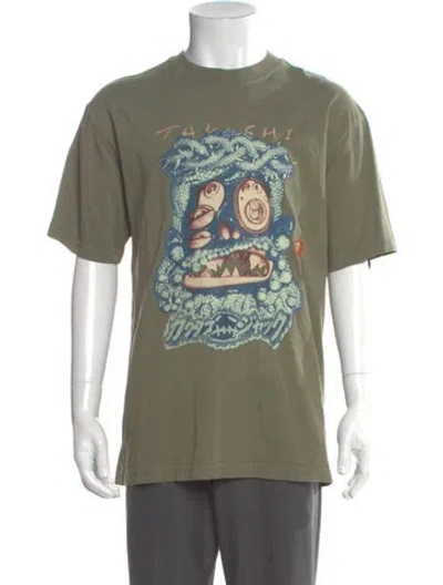 Pre-owned Cactus Jack Graphic Print Short Sleeve Shirt In Green