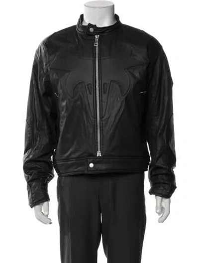 Pre-owned Cactus Jack Leather Moto Jacket W/ Tags In Black