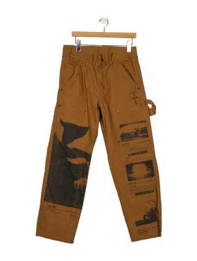 Pre-owned Cactus Jack Moto Jeans In Brown