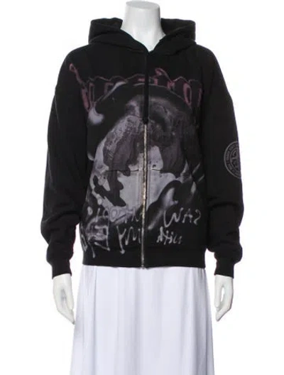 Pre-owned Cactus Jack Printed Bomber Jacket In Black