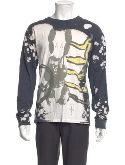 Pre-owned Cactus Jack Printed Crew Neck T-shirt In Gray