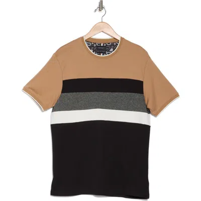 Cactus Man Colorblock Cotton T-shirt In Khaki
