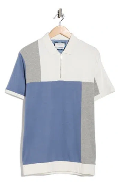 Cactus Man Colorblock Zip Polo