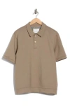 Cactus Man Dusty Relaxed Fit Knit Polo In Sand