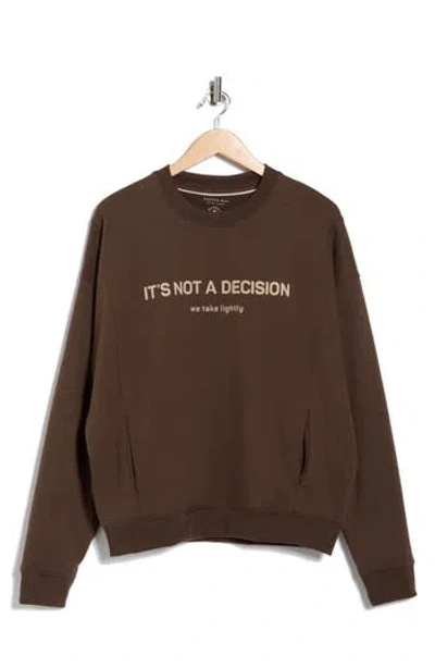 Cactus Man Fleece Graphic Sweatshirt In Brown