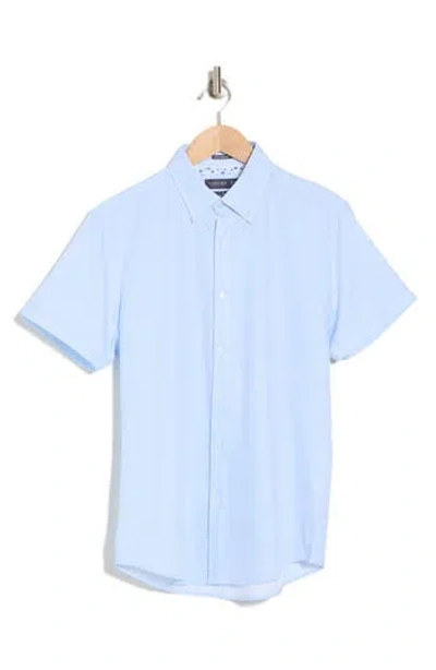 Cactus Man Geo Print Short Sleeve Shirt In Blue