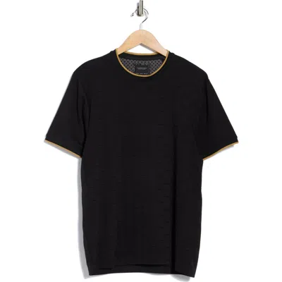 Cactus Man Hexagon Textured T-shirt In Black
