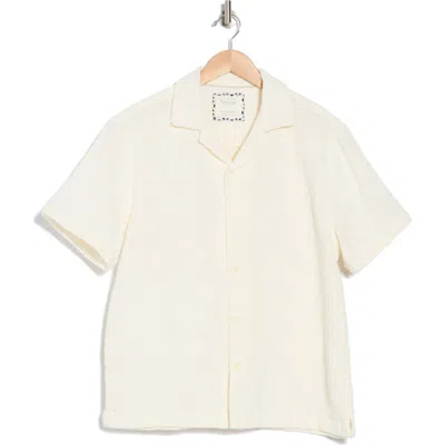 Cactus Man Relax Textured Camp Shirt In Cream