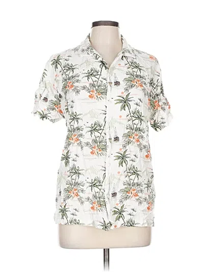 Pre-owned Cactus Man Ricky Singh Short Sleeve Blouse In White