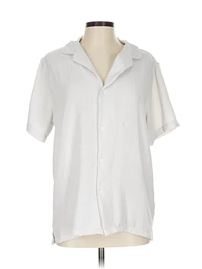 Pre-owned Cactus Man Ricky Singh Short Sleeve Blouse In White