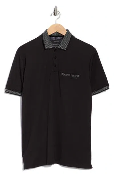 Cactus Man Short Sleeve Polo In Black