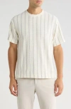 Cactus Man Stripe Jacquard T-shirt In White