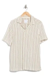 Cactus Man Stripe Short Sleeve Button-up Sweater