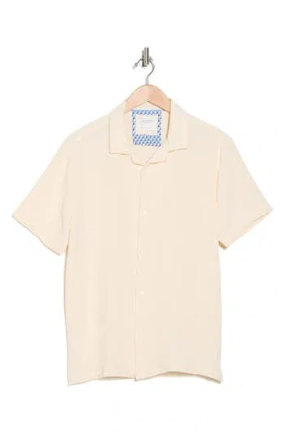 Cactus Man Texture Short Sleeve Shirt In Off White