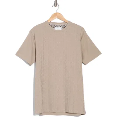 Cactus Man Textured Cotton Crewneck T-shirt In Sand