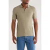 Cactus Man Textured Knit Zip Polo In Green