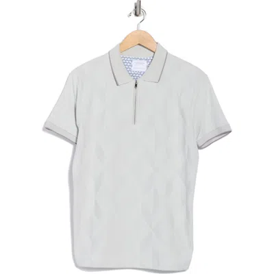 Cactus Man Tipped & Textured Half Zip Polo