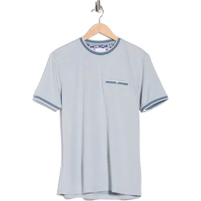 Cactus Man Tipped Cotton Jacquard T-shirt In Ocean Blue