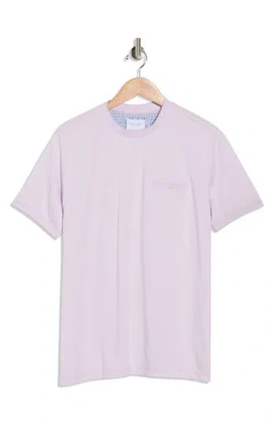 Cactus Man Tipped Crewneck Knit T-shirt In Purple