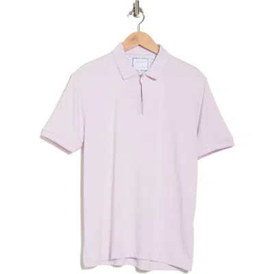 Cactus Man Tipped Half Zip Polo In Purple