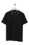 Cactus Man Zip Short Sleeve Polo