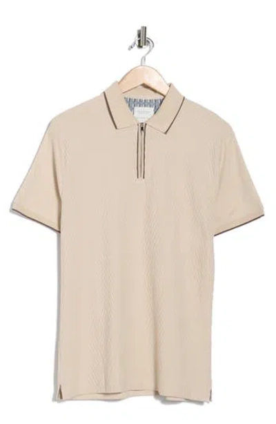 Cactus Man Zip Short Sleeve Polo