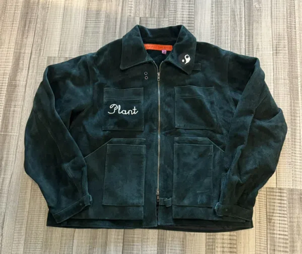 Pre-owned Cactus Plant Flea Market Cpfm Suede Knowledge Jacket In