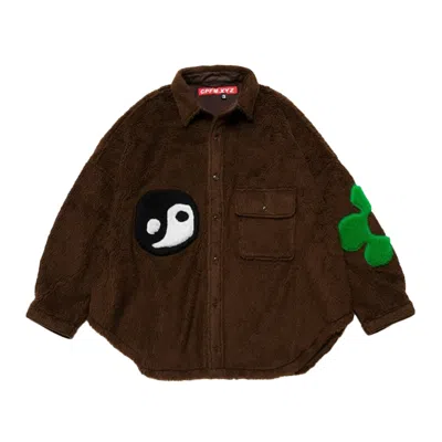 Pre-owned Cactus Plant Flea Market Men's  Big Fuzzy Shirt In Brown