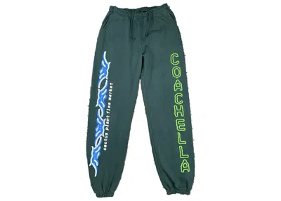 Pre-owned Cactus Plant Flea Market Men's  Coachella Weekend 2 Sweatpants In Green