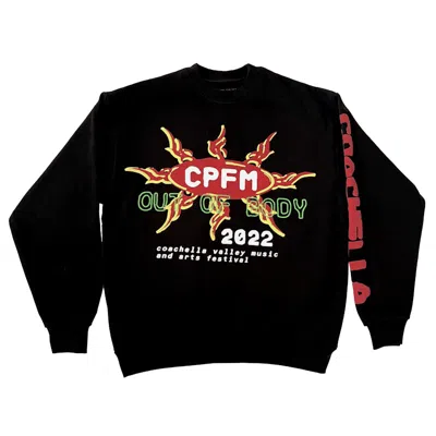 Pre-owned Cactus Plant Flea Market Men's  Coachella X Cpfm Weekend 1 Crewneck Sweatshirt In Black
