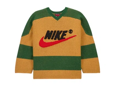 Pre-owned Cactus Plant Flea Market Men's  Cpfm X Nike Crochet Hockey Sweater In Chutney In Brown