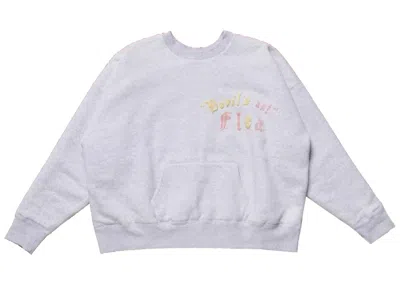 Pre-owned Cactus Plant Flea Market Men's  Devils Ant Double Layered Crewneck Sweatshirt In Grey In Gray