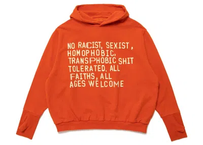 Pre-owned Cactus Plant Flea Market Men's  Hooded Sweatshirt In Orange