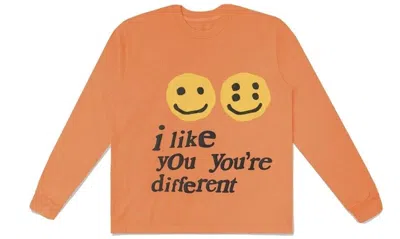 Pre-owned Cactus Plant Flea Market Men's  I Like You You're Different Long Sleeve Tee Shirt In Orange