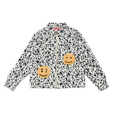 Pre-owned Cactus Plant Flea Market Men's  Ranch Zip Jacket In White/black