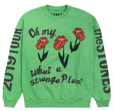 Pre-owned Cactus Plant Flea Market Men's  Rolling Stones 2019 Tour Crewneck Sweatshirt In Green