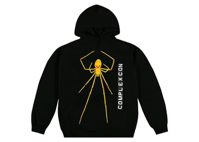 Pre-owned Cactus Plant Flea Market Men's  X Complexcon Smiley Spider Hoodie In Black