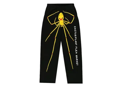 Pre-owned Cactus Plant Flea Market Men's  X Complexcon Smiley Spider Wide Leg Sweatpants In Black