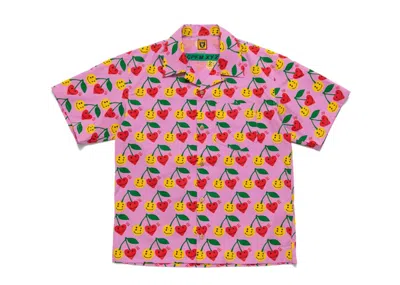 Pre-owned Cactus Plant Flea Market Men's  X Human Made We're Good! Aloha Shirt In Pink