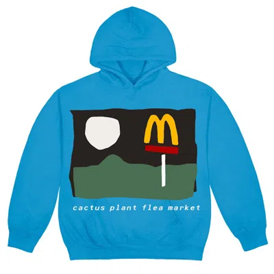 Pre-owned Cactus Plant Flea Market Men's  X Mcdonald's 24/7 Hoodie In Blue Moon
