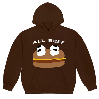 Pre-owned Cactus Plant Flea Market Men's  X Mcdonald's All Beef Hoodie In Chocolate