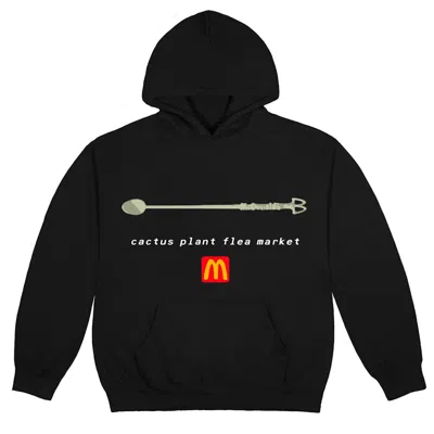 Pre-owned Cactus Plant Flea Market Men's  X Mcdonald's Coffee Stirrer Hoodie In Black