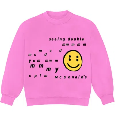 Pre-owned Cactus Plant Flea Market Men's  X Mcdonald's Seeing Double Crewneck Sweatshirt In Neon Pink