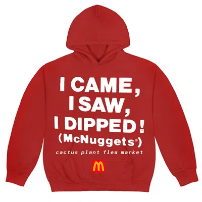 Pre-owned Cactus Plant Flea Market Men's  X Mcdonald's Team Mcnuggets Hoodie In Ketchup In Red